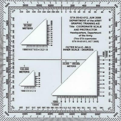 Military Map Protractor